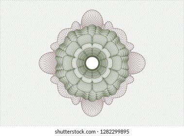 Green and Red passport rosette
