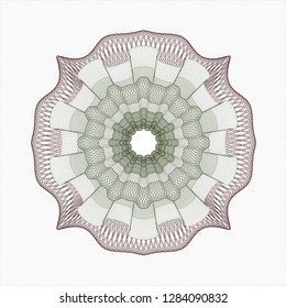 Green and Red passport rosette