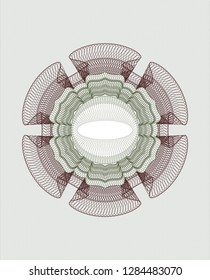 Green and Red passport rosette