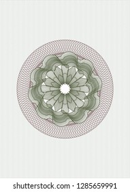 Green and Red passport rosette