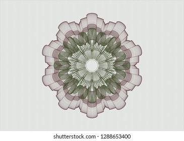 Green and Red passport rosette