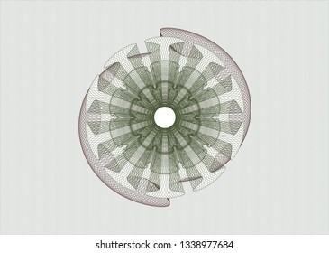 Green and Red passport rosette