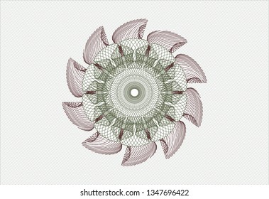Green and Red passport rosette