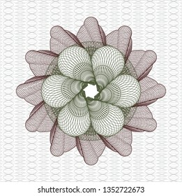Green and Red passport rosette