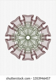 Green and Red passport rosette