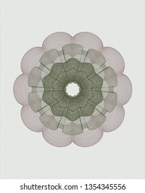 Green and Red passport rosette