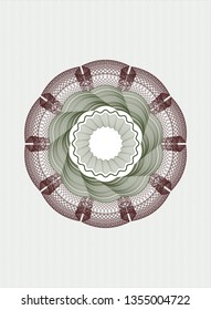 Green and Red passport rosette