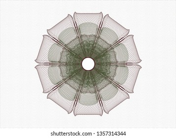Green and Red passport rosette