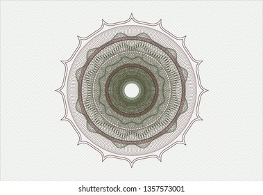 Green and Red passport rosette