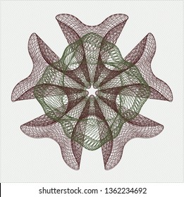 Green and Red passport rosette