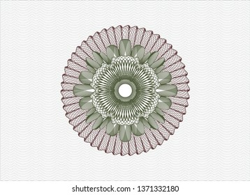 Green and Red passport rosette