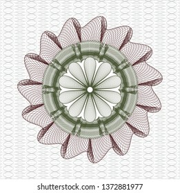 Green and Red passport rosette