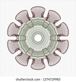 Green and Red passport rosette