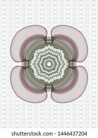 Green and Red passport rosette. Vector Illustration. Detailed.