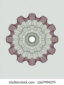 Rosette de pasaportes verde y rojo. Ilustración vectorial. Detallado.