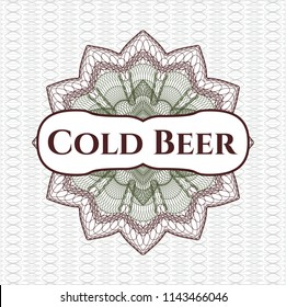 Green and Red passport rossete with text Cold Beer inside