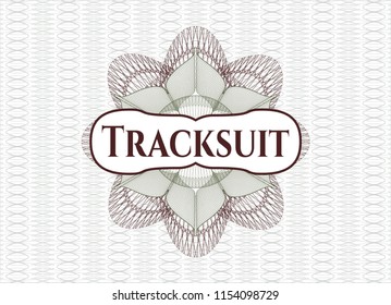 Green and Red passport rossete with text Tracksuit inside
