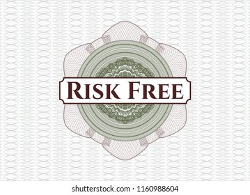 Green and Red passport rossete with text Risk Free inside