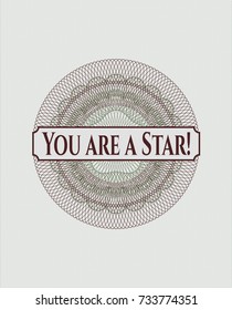 Green and Red passport rossete with text You are a Star! inside