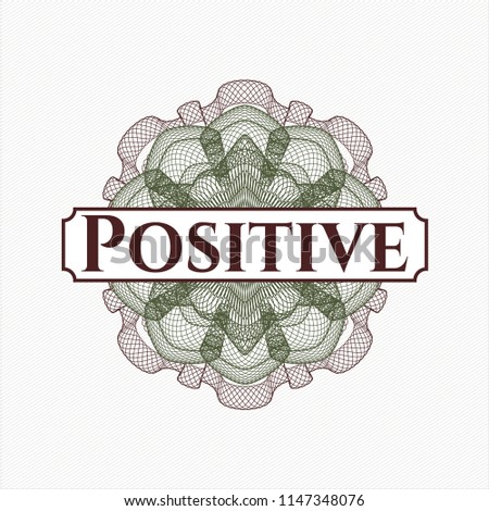 Green and Red passport rossete with text Positive inside
