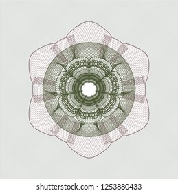 Green and Red passport style rosette
