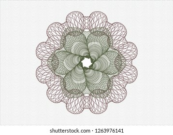 Green and Red passport style rosette