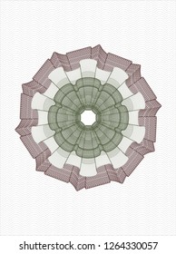 Green and Red passport style rosette