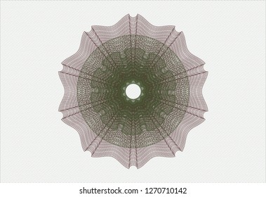 Green and Red passport style rosette