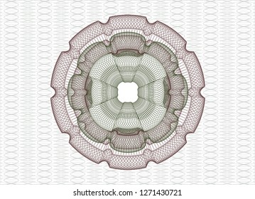 Green and Red passport style rosette