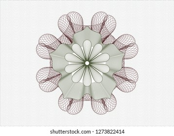 Green and Red passport style rosette