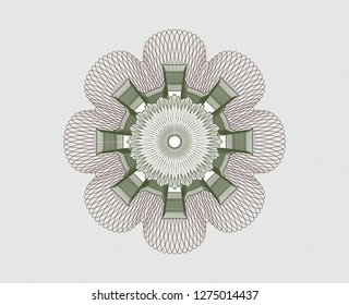 Green and Red passport style rosette