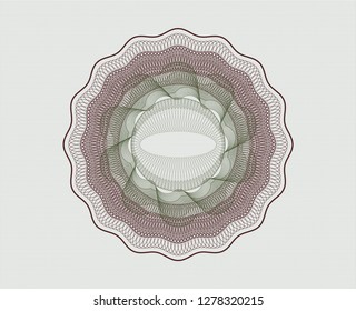 Green and Red passport style rosette