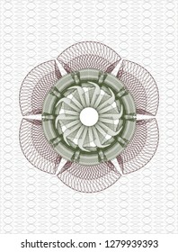Green and Red passport style rosette