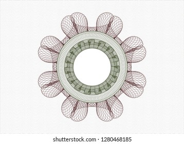 Green and Red passport style rosette