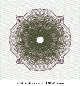 Green and Red passport style rosette