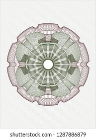 Green and Red passport style rosette