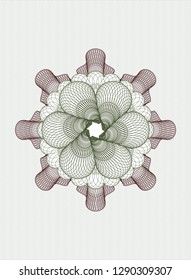 Green and Red passport style rosette