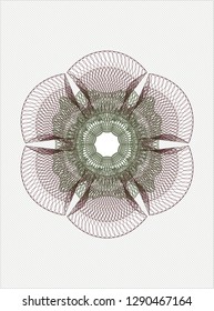 Green and Red passport style rosette
