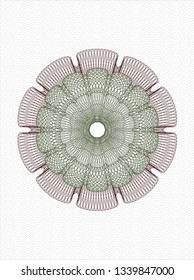 Green and Red passport style rosette