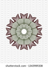 Green and Red passport style rosette