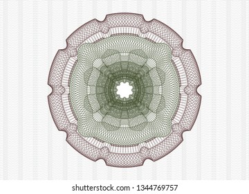 Green and Red passport style rosette