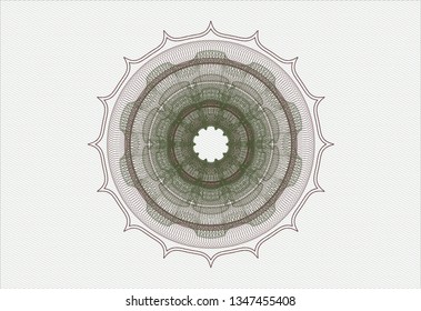 Green and Red passport style rosette