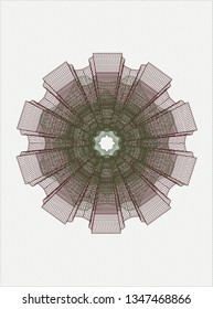 Green and Red passport style rosette