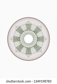 Green and Red passport style rosette