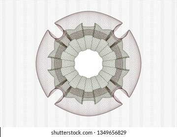 Green and Red passport style rosette
