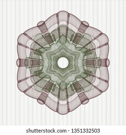 Green and Red passport style rosette