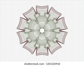 Green and Red passport style rosette