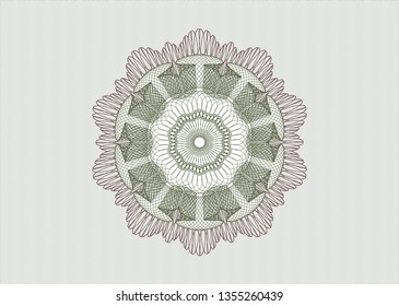Green and Red passport style rosette