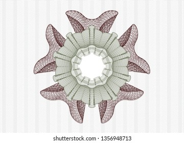 Green and Red passport style rosette
