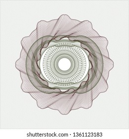 Green and Red passport style rosette